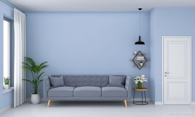 淡蓝色墙面，搭配什么颜色窗帘好看？