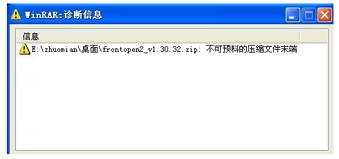 不可预料的压缩文件末端怎么解决
