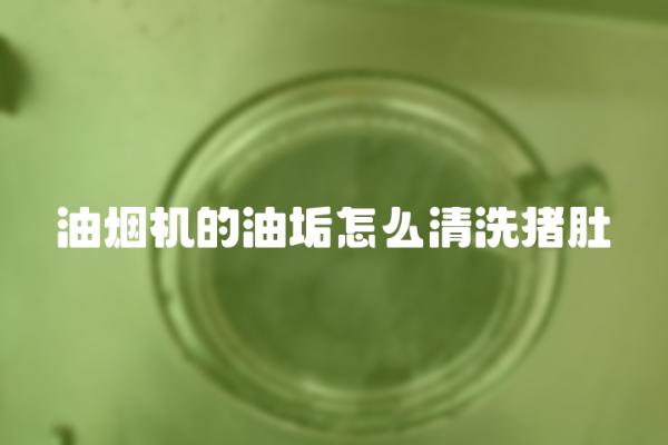 油烟机的油垢怎么清洗猪肚